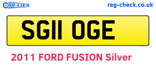 SG11OGE are the vehicle registration plates.