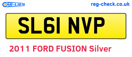 SL61NVP are the vehicle registration plates.