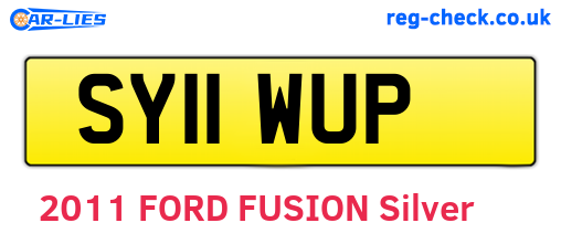SY11WUP are the vehicle registration plates.