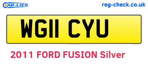 WG11CYU are the vehicle registration plates.