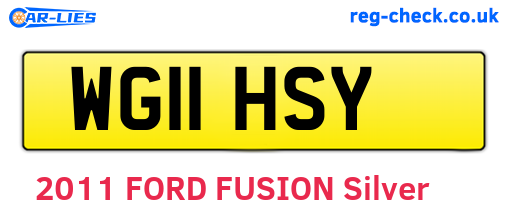 WG11HSY are the vehicle registration plates.
