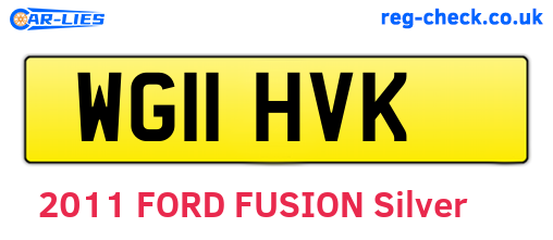 WG11HVK are the vehicle registration plates.