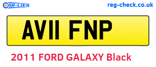 AV11FNP are the vehicle registration plates.