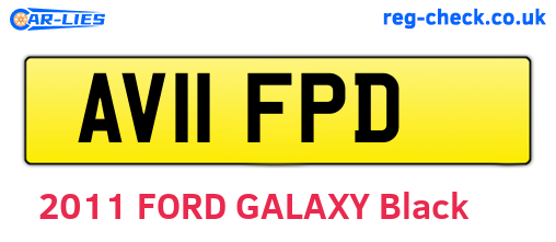 AV11FPD are the vehicle registration plates.