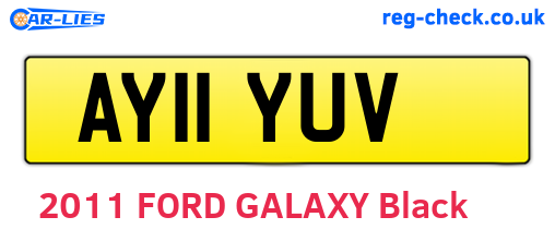 AY11YUV are the vehicle registration plates.