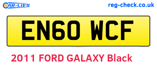 EN60WCF are the vehicle registration plates.