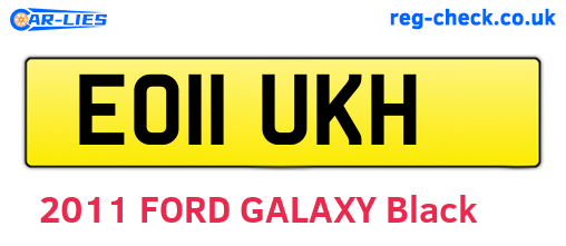 EO11UKH are the vehicle registration plates.