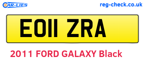 EO11ZRA are the vehicle registration plates.