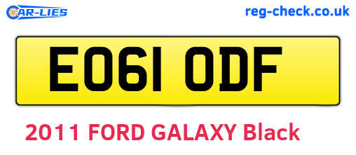EO61ODF are the vehicle registration plates.