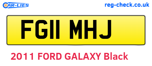 FG11MHJ are the vehicle registration plates.