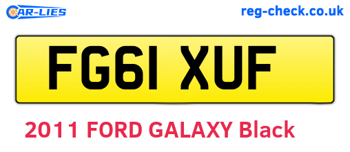 FG61XUF are the vehicle registration plates.