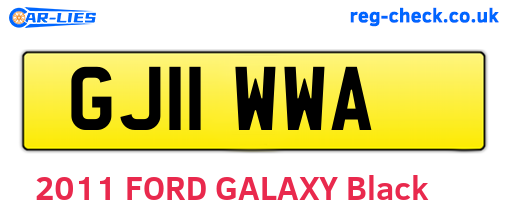 GJ11WWA are the vehicle registration plates.