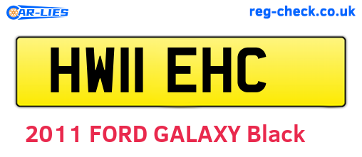 HW11EHC are the vehicle registration plates.