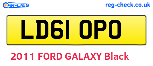 LD61OPO are the vehicle registration plates.