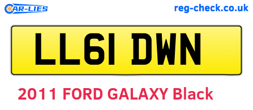 LL61DWN are the vehicle registration plates.