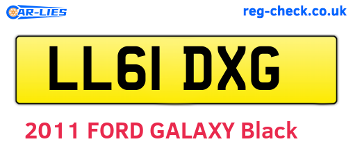 LL61DXG are the vehicle registration plates.