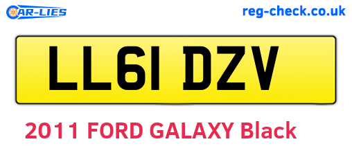 LL61DZV are the vehicle registration plates.