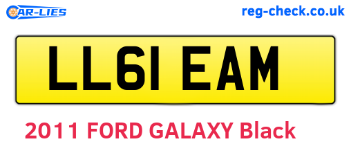 LL61EAM are the vehicle registration plates.