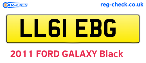 LL61EBG are the vehicle registration plates.