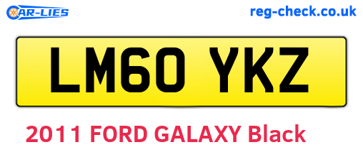 LM60YKZ are the vehicle registration plates.