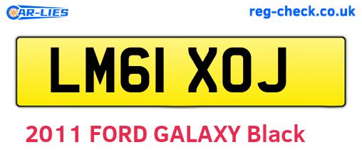 LM61XOJ are the vehicle registration plates.