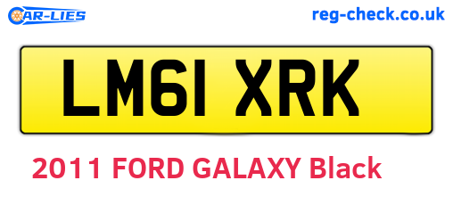 LM61XRK are the vehicle registration plates.