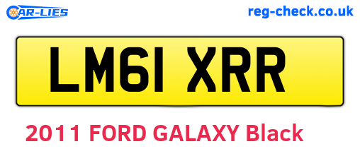LM61XRR are the vehicle registration plates.