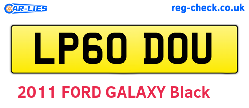LP60DOU are the vehicle registration plates.