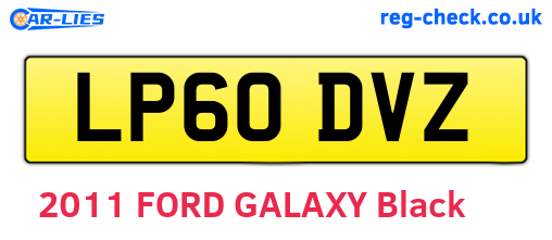 LP60DVZ are the vehicle registration plates.