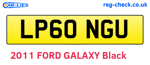LP60NGU are the vehicle registration plates.