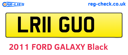 LR11GUO are the vehicle registration plates.