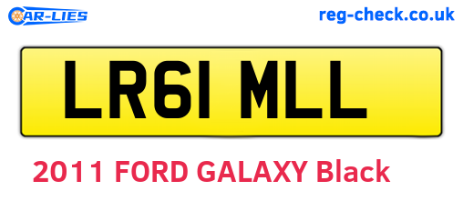 LR61MLL are the vehicle registration plates.