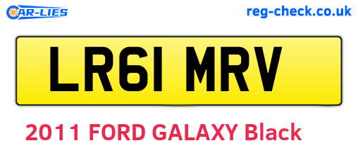 LR61MRV are the vehicle registration plates.
