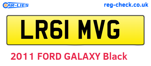 LR61MVG are the vehicle registration plates.