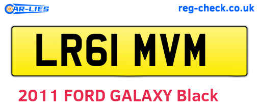 LR61MVM are the vehicle registration plates.