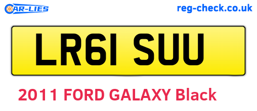 LR61SUU are the vehicle registration plates.
