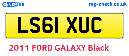 LS61XUC are the vehicle registration plates.