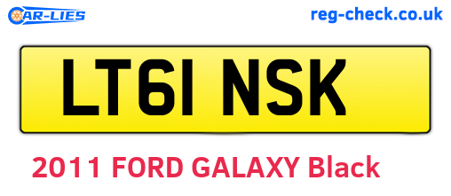 LT61NSK are the vehicle registration plates.