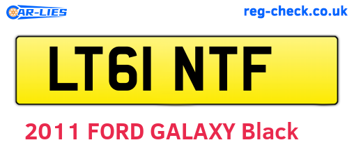 LT61NTF are the vehicle registration plates.