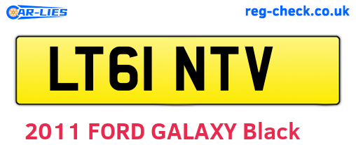 LT61NTV are the vehicle registration plates.