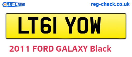 LT61YOW are the vehicle registration plates.