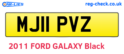 MJ11PVZ are the vehicle registration plates.