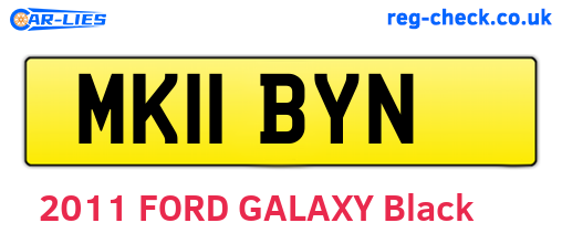 MK11BYN are the vehicle registration plates.