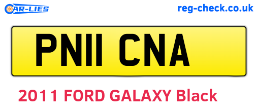 PN11CNA are the vehicle registration plates.