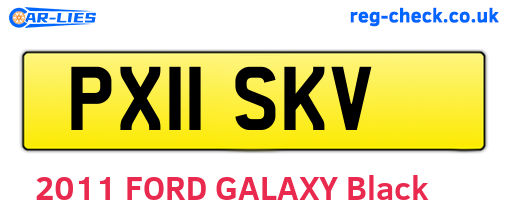 PX11SKV are the vehicle registration plates.