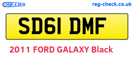 SD61DMF are the vehicle registration plates.