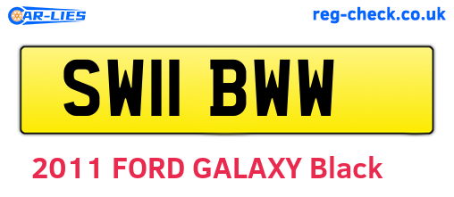 SW11BWW are the vehicle registration plates.