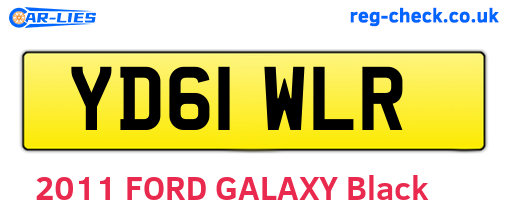 YD61WLR are the vehicle registration plates.