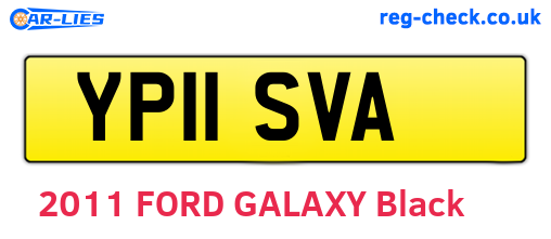 YP11SVA are the vehicle registration plates.