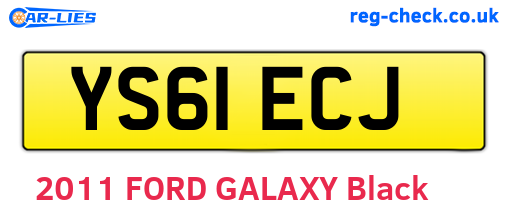 YS61ECJ are the vehicle registration plates.